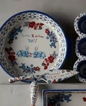 Anthropologie Baking Nathalie Lete Pie Dish Bibelot French Bunnies Rabbit Nwt. Fixed Price $115.00.