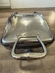 All Clad Waffle 4 Square Belgian Maker Stainless Steel E105725 Works. Fixed Price $95.10.