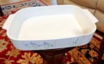 Corning Ware Shadow Iris Pattern Lasagna Open Roaster Pan Baking Dish A-21-B-N. Fixed Price $69.99.
