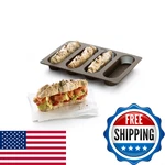 Lekue 4 Cavity Micro Perforated Mini Baguette Baking Pan Brown 0203100M10M017. Fixed Price $43.22.