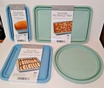 4 Pc, Crofton Silicone Bake Set -round, Square, Rectangle, Loaf Pan, New Unused. Fixed Price $38.00.