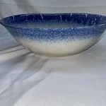 Libbey Blue Artisan Stoneware 12 Oval Serving Bowl. Dish. Fixed Price $30.00.
