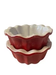 Pair Emile Henry Mini Bundt Cake Pans Red Ceramic France Gourmet Quality 4.5. Fixed Price $27.99.