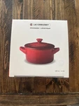 Creuset 14 Oz White Mini Round Cocotte Stoneware Dutch Oven Lid/handles. Fixed Price $39.99.