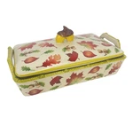 Temptations By Tara Qt 7 X 11 Autumn Leaves Baker Dish With Lid PPP-LD-300002. Fixed Price $34.99.