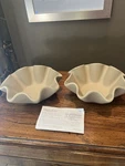 2 Pampered Chef - Stoneware Tortilla Shell Baker Set Of #1386. Fixed Price $15.00.