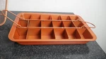 Copper Brownie Pan 13 Nonstick Divided For Individual Pieces W/ Crisper Tray. Fixed Price $22.50.