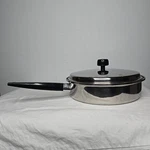Ekco 8 Stainless Steel 3 Ply Saute Pan With Lid Vntg. Fixed Price $25.99.