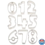 Ateco Plain Edge Large Number Cutters (0 - 9), 3" High, Stainless Steel, 10 Pc. Fixed Price $60.74.