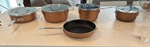 Gotham Steel Non-stick Copper 5-PIECE Pan Set With 4 Lids, Induction Compatible. Fixed Price $110.00.