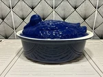 Chasseur France Blue Duck Terrine Pate Mold Enameled Cast Iron 1.25 Qt Vintage. Fixed Price $65.99.