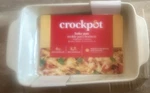 Crock-pot Artisan 3.7 Qt White Rectangular Stoneware Bake Pan Oven Safe. Fixed Price $40.00.