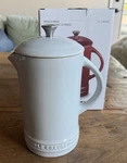 Le Creuset Stoneware 34 Oz 1 Liter French Press Vapeur Grey Gray. Fixed Price $89.99.