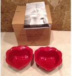 Princess House Pavillion Red Berry Hearth Shaped Mini Ceramic Bakers 5441. Fixed Price $39.95.