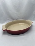 Le Creuset Ceramic Oval Au Gratin Baking Dish Pan Stoneware Red 0905. Fixed Price $26.24.
