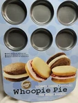 Wilton: 12 Cavity Whoopie Pan #2105-0615 Non Stick New 3" Diameter Round. Fixed Price $19.99.