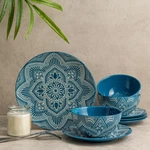 Mandala 12-PIECE Ceramic Dinnerware Set Microwave & Dishwasher Safe. Fixed Price $115.99.