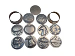 Vintage 70S Wilton 9" Cake Pan Set Interchangeable Character Tops Aluminum Mold. Fixed Price $36.10.