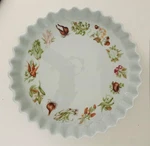 Pillivuyt France 12" Fluted Tart Pan Baking Dish Quiche Porcelain China Veggies. Fixed Price $57.99.