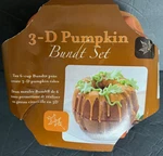 Vintage Nordic 3-D Pumpkin Bundt Cake Set Bakeware Molds Usa Unused Nip Nos. Fixed Price $26.99.
