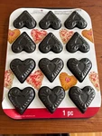 Celebrate Non-stick Cakelet Bakeware Pan 12 Mini Hearts Nwt New With Tags. Fixed Price $9.99.