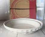 Longaberger Pottery Classic Blue Woven Traditions Pie Plate Boxed #30015. Fixed Price $27.50.