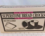 Vintage Superstone Bread Crocks Sassafras Original Box Kitchen Cooking Retro. Fixed Price $34.99.