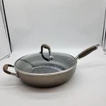 Anolon Advanced Home 12" Hard-anodized Nonstick Deep Frying Pan With Lid Bronze.. Fixed Price $24.99.
