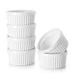 Dowan Ramekins 4 Oven Safe For Creme Brulee Souffle, Porcelain Oz, White. Fixed Price $20.41.