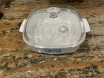 New Corning MW-A-10 Microwave Browning Dish White W/ Pyrex A-12-C Lid. Fixed Price $39.99.