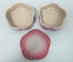 Creuset Flower Collection Stacking Containers Pink Blossom New. Fixed Price $155.00.