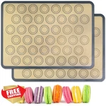 Hoomil Macaron Silicone Baking Mats 2PK, 18"X13" Half Sheet. Fixed Price $27.99.