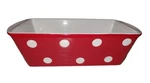 Denmark Tools For Cooks Red White Polka Dot Ceramic Loaf Pan Bakeware Rectangula. Fixed Price $18.88.