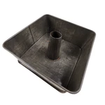 Vtg Square Angel Food Cake Pan Rustic Tin 2-PC 7.5" Cottagecore Kitchen Decor. Fixed Price $21.50.