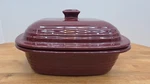Pampered Chef Cranberry Deep Covered Baker Casserole Stoneware Dish 3.1 QT/3L. Fixed Price $59.95.