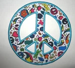 Peace Sign Wall Stick Girl Scout Cookie Incentive Little Brownie Bakers New 6". Fixed Price $10.24.