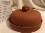 New With Box Fox Run Garlic Baker Made Of Unglazed Terra Cotta 6-3/4"R. Fixed Price $22.99.
