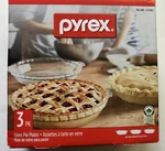 Pyrex Pie Plates 3 Pk Glass 9.5 1.5 Inches Freezer Oven Safe. Fixed Price $29.99.