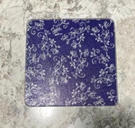 Temptations By Tara Floral Lace Blue Square 7 X Casserole Trivet. Fixed Price $12.99.