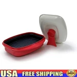 Microwave Grill Pan Non-stick Far Infrared Cooking Easy Clean Recipes Included. Fixed Price $53.55.