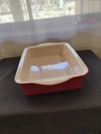 Fabulous Home Red Fluted Casserole Baking Dish 11X8X2.5. Fixed Price $11.99.
