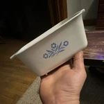 Corningware P-4-B 1.5 Qt Rectangle Casserole Blue Floral White Usa. Fixed Price $18.20.