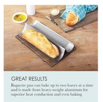 New Chicago Metallic Commercial Ii Perforated French Bread 3 Pans = 6 Loaves. Fixed Price $45.99.