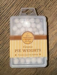 Mrs. Anderson's Reusable Ceramic Pie Weights Perfect Crusts No Bubbling. Fixed Price $15.00.
