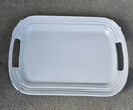 Creuset White Stoneware Rectangle Serving Platter Tray With Handles 8.5 X 12. Fixed Price $49.99.