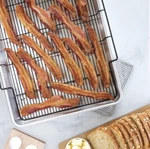 Nordic Ware, Extra Large Oven Crisp Baking Tray Roasting Pan. Fixed Price $58.00.