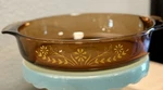 Anchor Hocking Fire Amber 9 Dish Meadow Daisy Oven Proof Usa #428. Fixed Price $18.00.