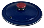 Denby Harlequin Lid For Bean Pot Red Blue England. Fixed Price $29.50.