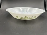 Glasbake J-2352 Green Daisies Divided Casserole Baking Dish 12". Fixed Price $11.66.