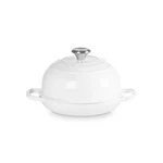 New Creuset Enameled Cast Iron Bread Oven In White. Fixed Price $280.00.